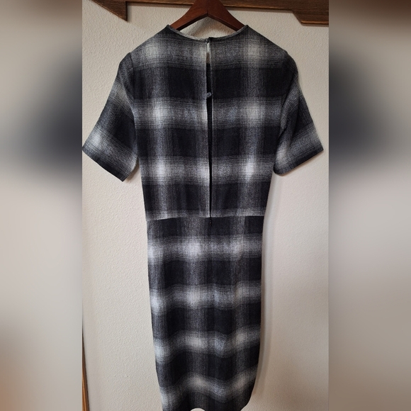 Isabel Marant Womens Wool Blend Short Sleeve Knee-length Plaid Dress Size 34 (2) - Picture 10 of 11